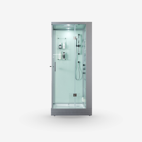 Maya Bath Arezzo Compact 1-Person Corner Steam Shower with 5kW Steam Generator