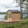 LeisureCraft CT Cabin Sauna 3 to 6 Person Eastern White Cedar Outdoor Sauna