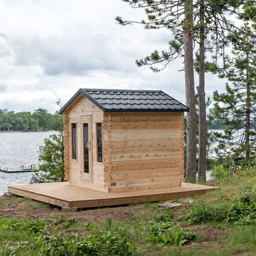 Georgian cabin sauna by the lake