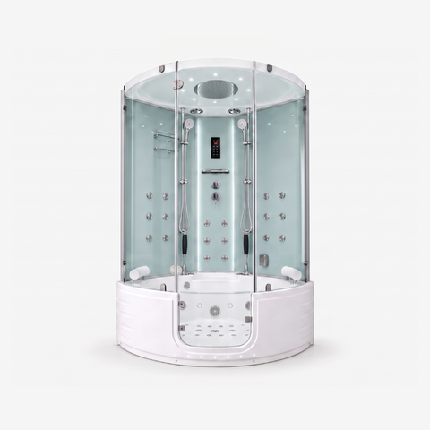 Maya Bath Comfort Walk-In Steam Shower with Heated Whirlpool Tub