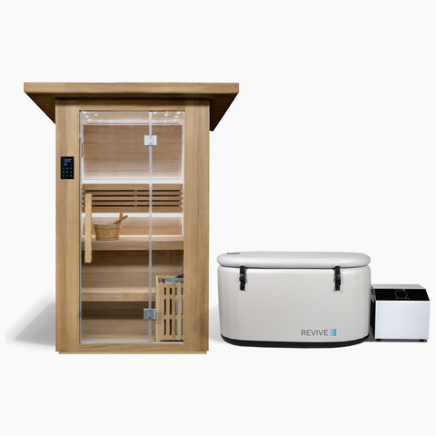Revive 2 Person Traditional Sauna and Inflatable Plunge Package