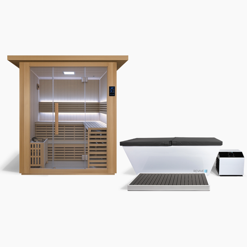 Revive 4 Person Traditional Sauna and Acrylic Plunge Package