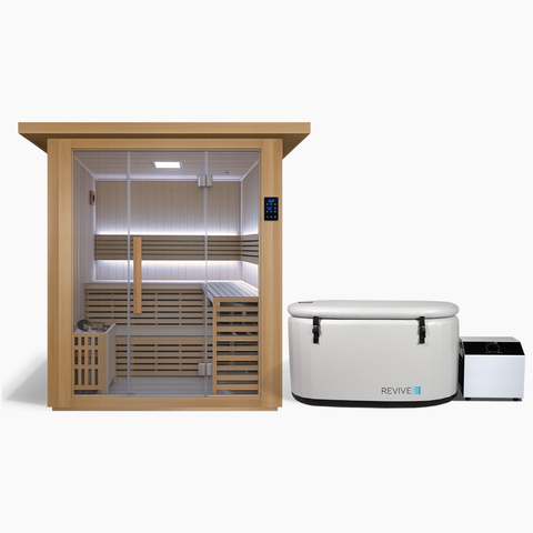 Revive 4 Person Traditional Sauna and Inflatable Plunge Package