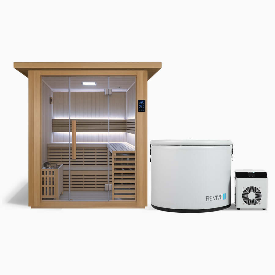 Revive 4 Person Traditional Sauna and Inflatable Pod Plunge Package image 1