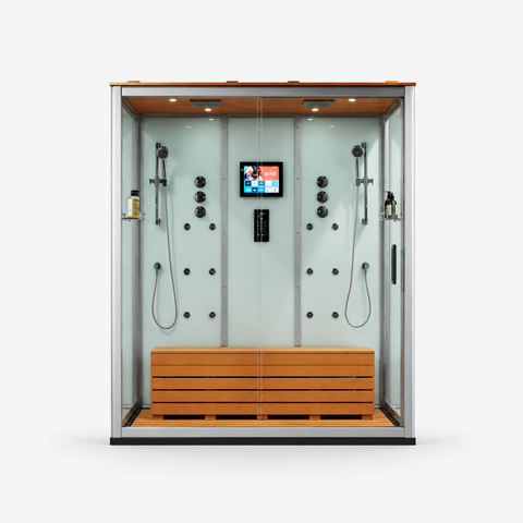 Maya Bath Verona 72-Inch 2-Person Steam Shower with Dual Rainfall Shower